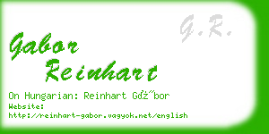 gabor reinhart business card